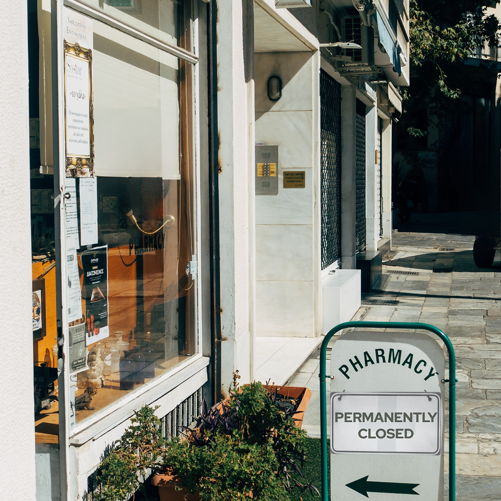 Pharmacy Permanently Closed in Small Town