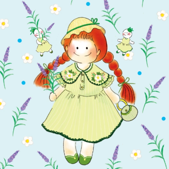 長封筒 ドールちゃんのラベンダー畑へお出かけ〜6枚入り〜