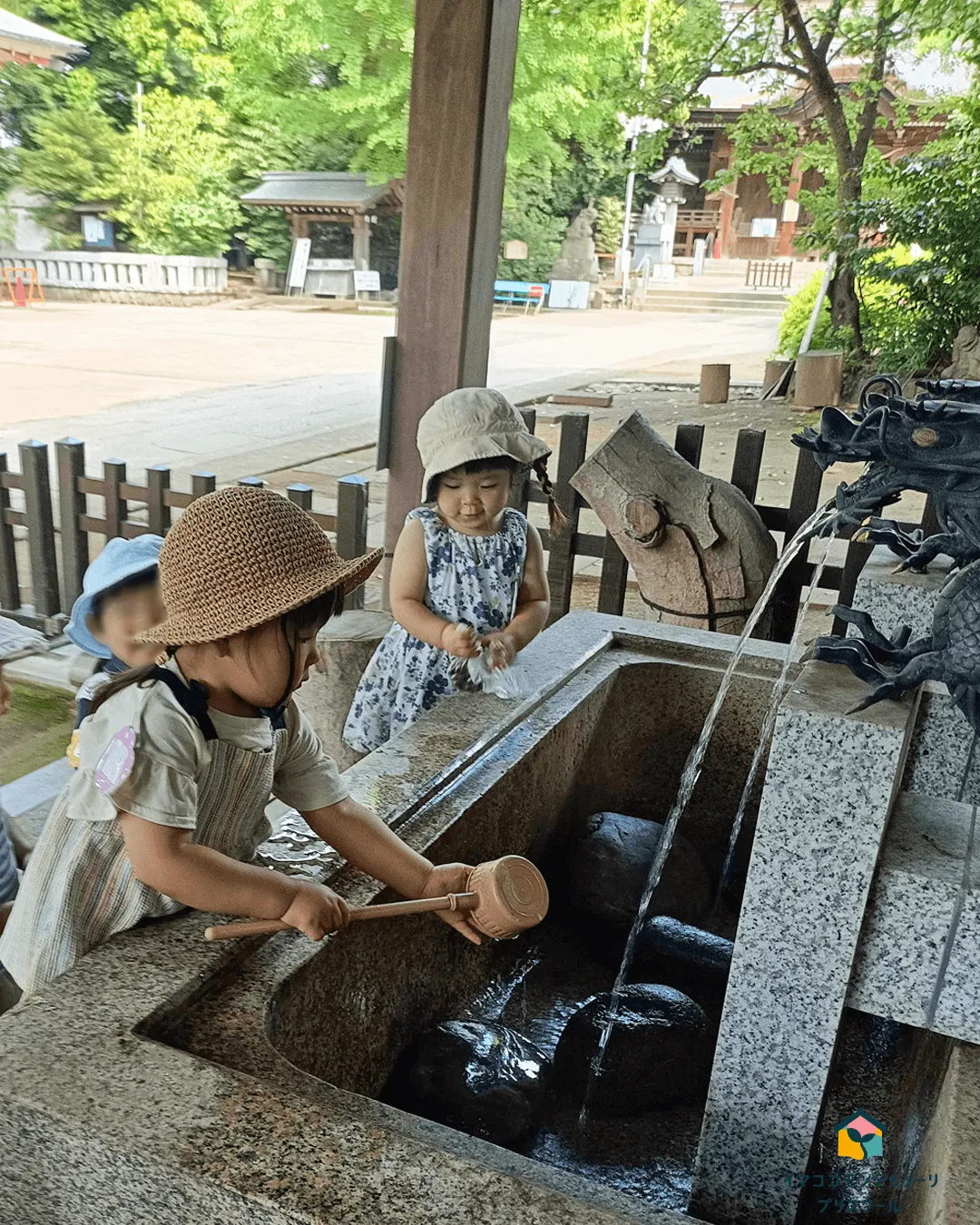 手水舎でお清め