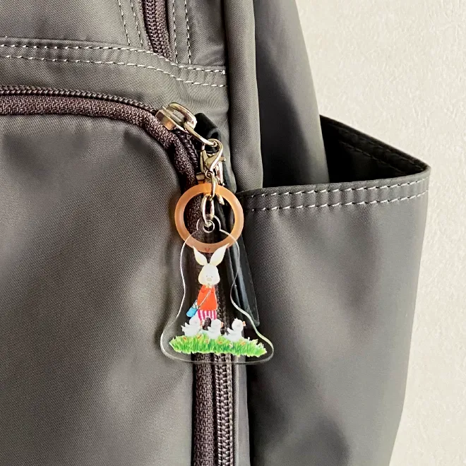 マーカーリング ローリーとワーワー鳥を付けたカバン