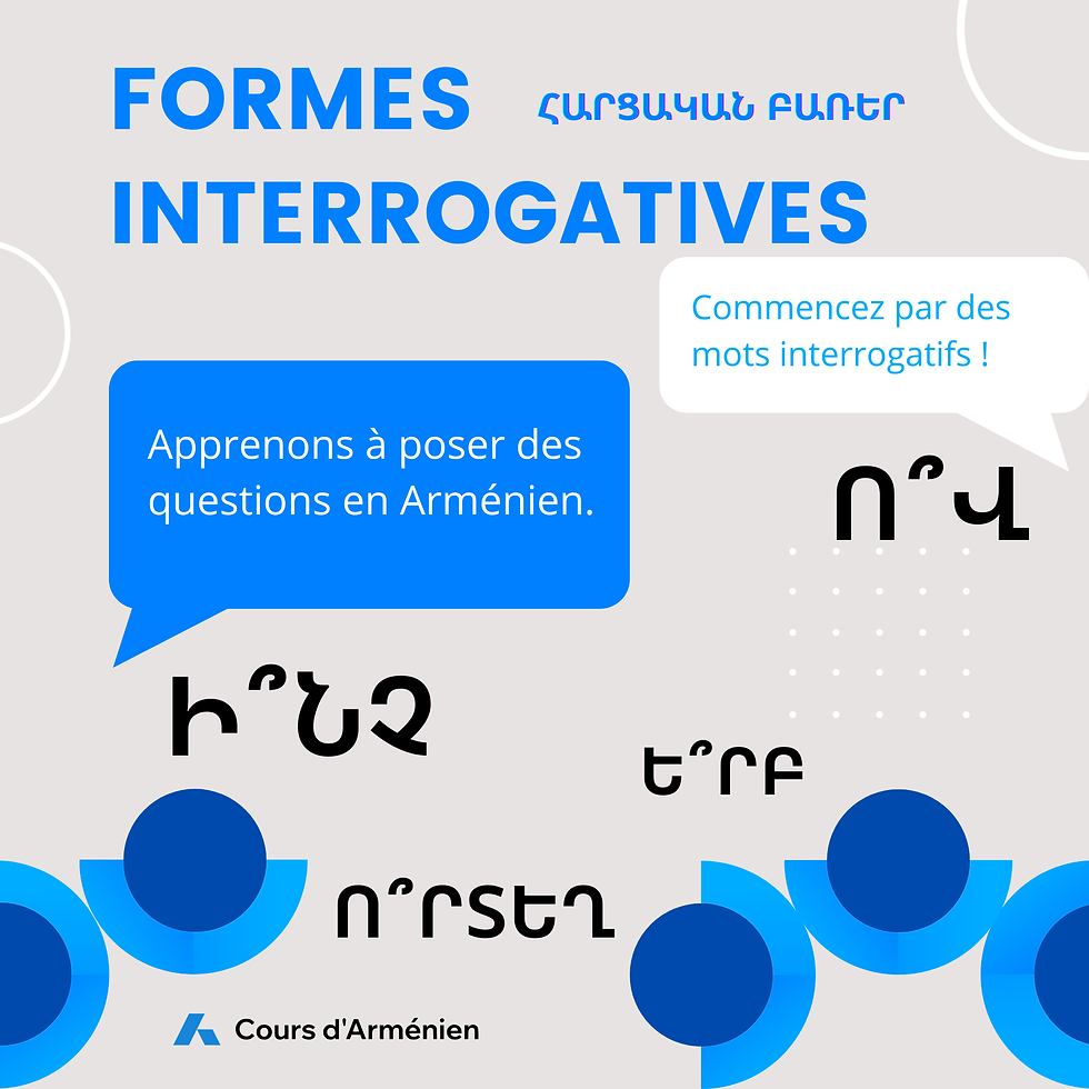 Formes Interrogatives Arménien