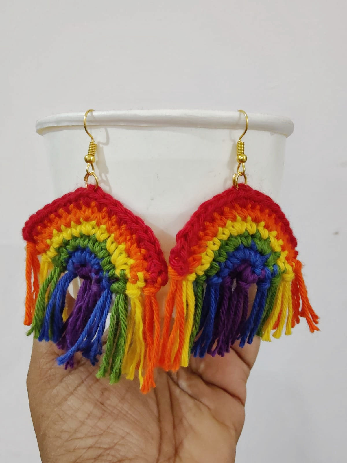 Rainbow Tassel Earrings