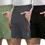थंबनेल: Karwa Pack of 2 Solid Men Black, Grey Sports Shorts