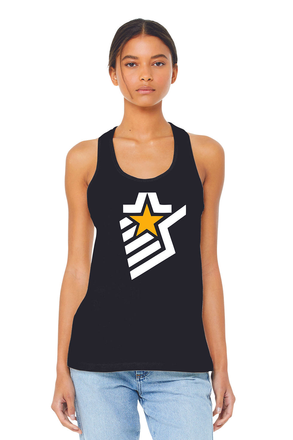 Thumbnail: Stars "S" Logo Ladies Cotton Racerback Tank Top