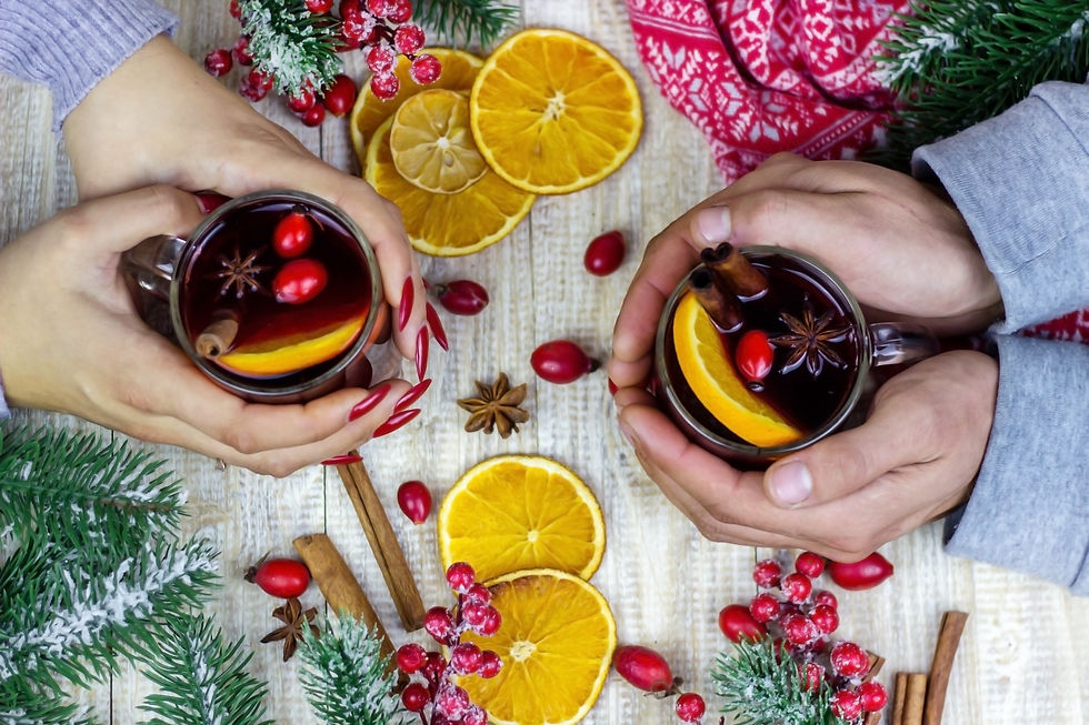 friends enjoying sangria outside on a hot summer day.