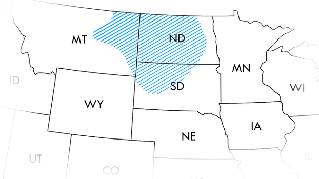 Map of Bakken Basin