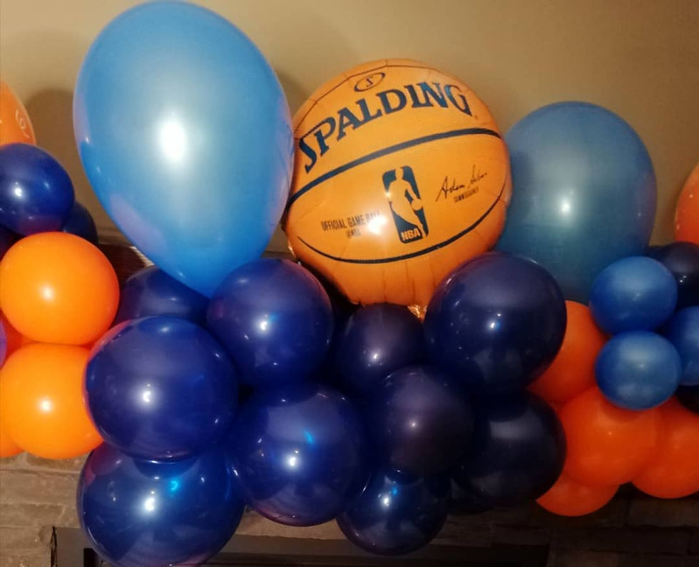 Thumbnail: Basketball mantleplace balloon garland