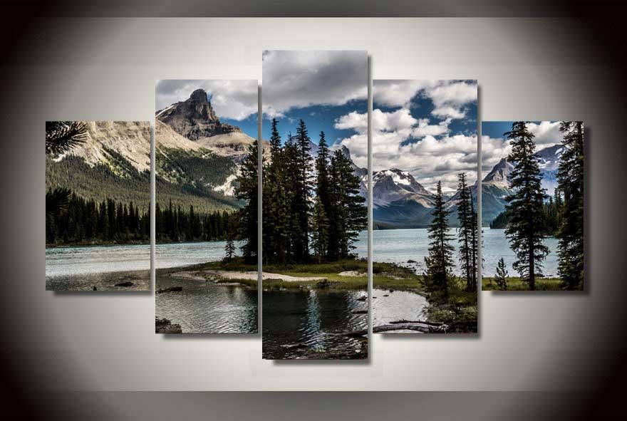 Framed-Printed-Baiyun-Mountain-font-b-Lakes-b-font-Painting-on-canvas-room-decoration-print-poster