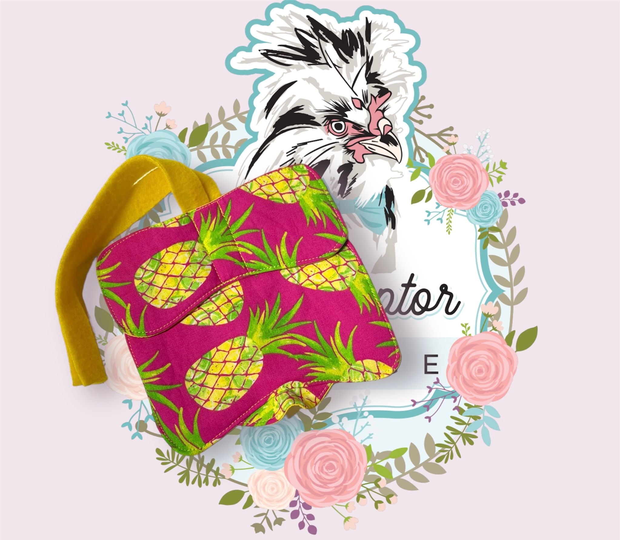 Pineapple Silkie Hen Saddle