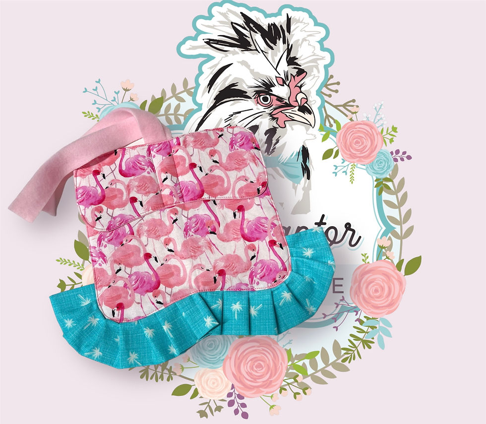 Flamingo Palm Tree Standard Hen Saddle