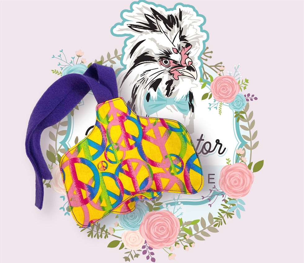 Peace Sign Bantam Hen Saddle