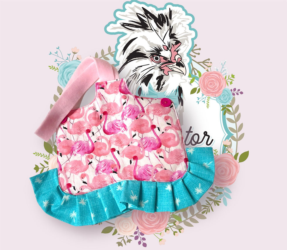 Flamingo Palm Tree Standard Hen Saddle