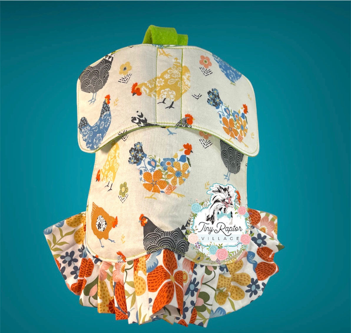 Patterned Chickens Hen Saddle