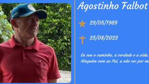 Comunicamos o falecimento do Sr. Agostinho Falbot aos 54 anos.