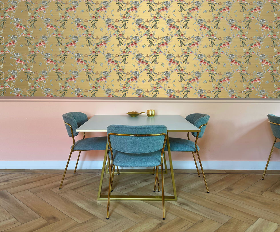 Thumbnail: WAD-Studio - Wallpaper - EMBROIDERED PEACHES RC6602