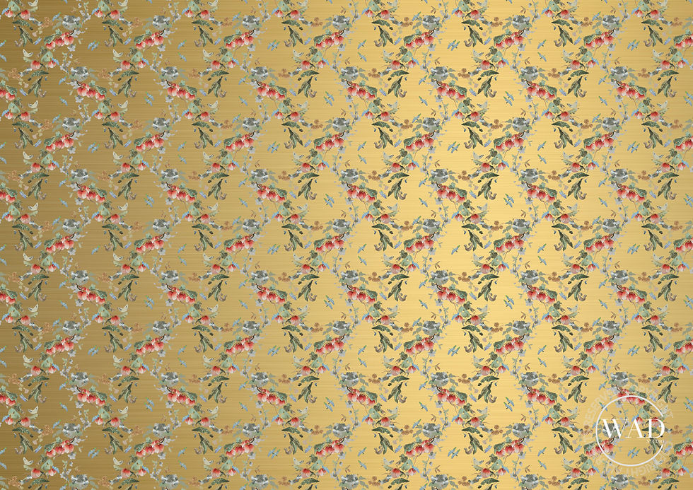 Thumbnail: WAD-Studio - Wallpaper - EMBROIDERED PEACHES RC6602