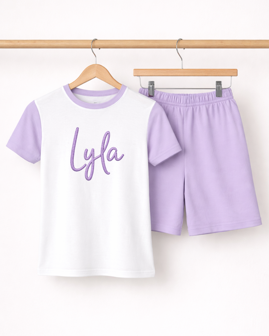  Embroidered personalised summer set