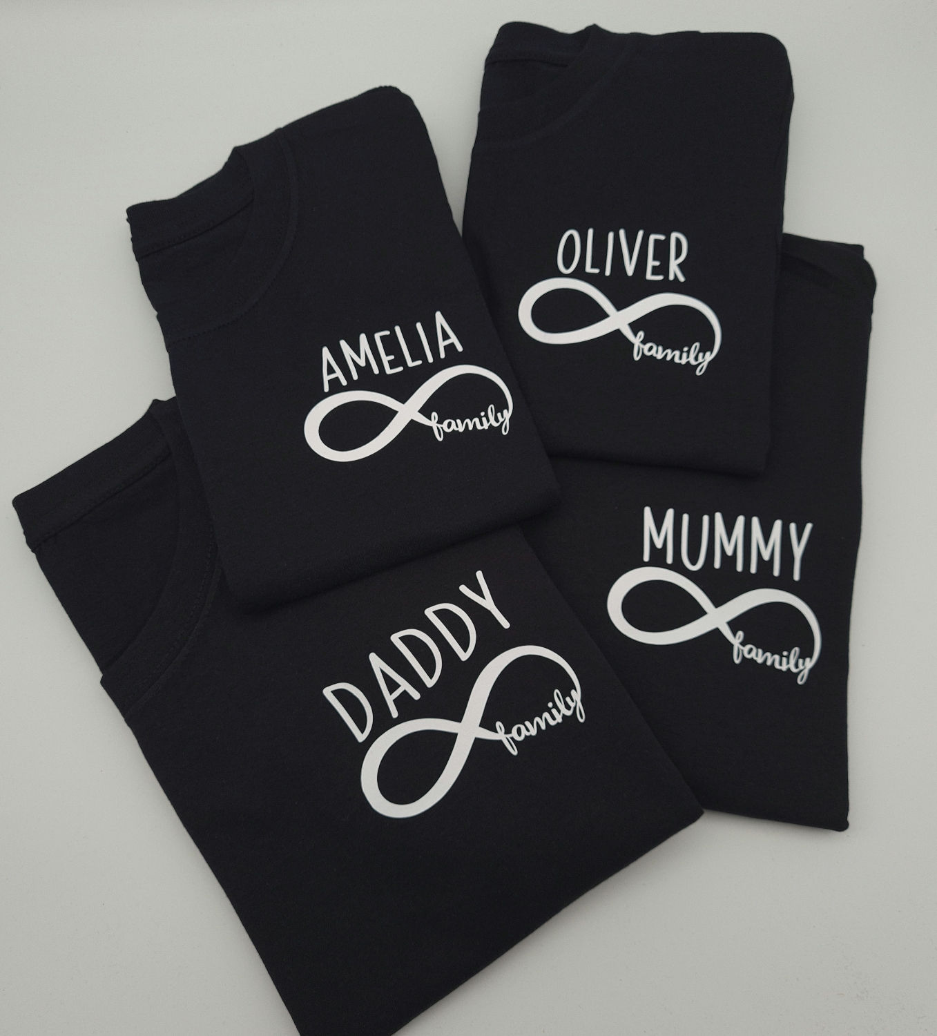 Ollie&Millie's Own - Personalised Infinity Family Tee