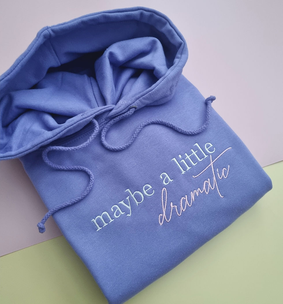 Embroidered Maybe a little dramatic hoody