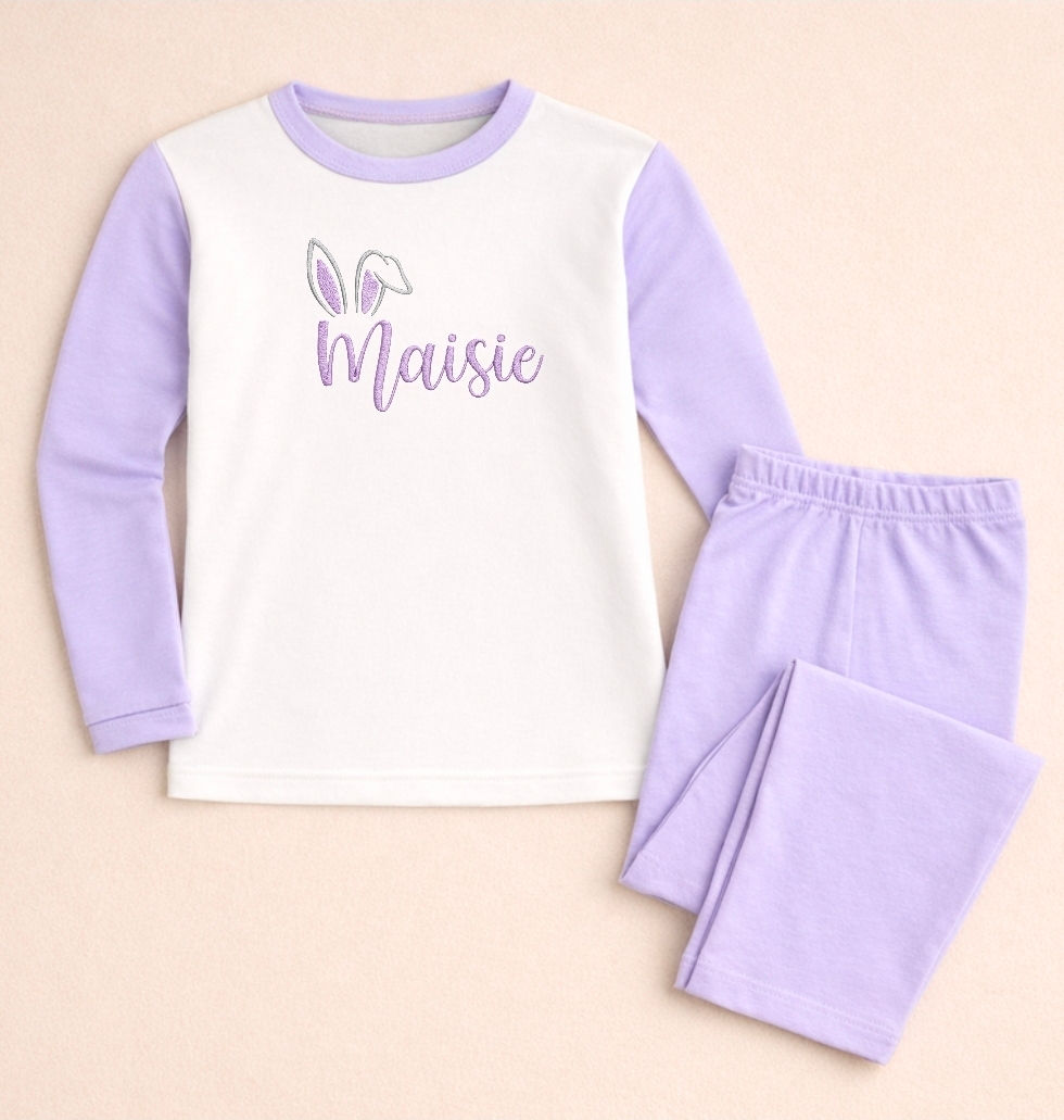 Thumbnail: Personalised Bunny Ear pyjamas 