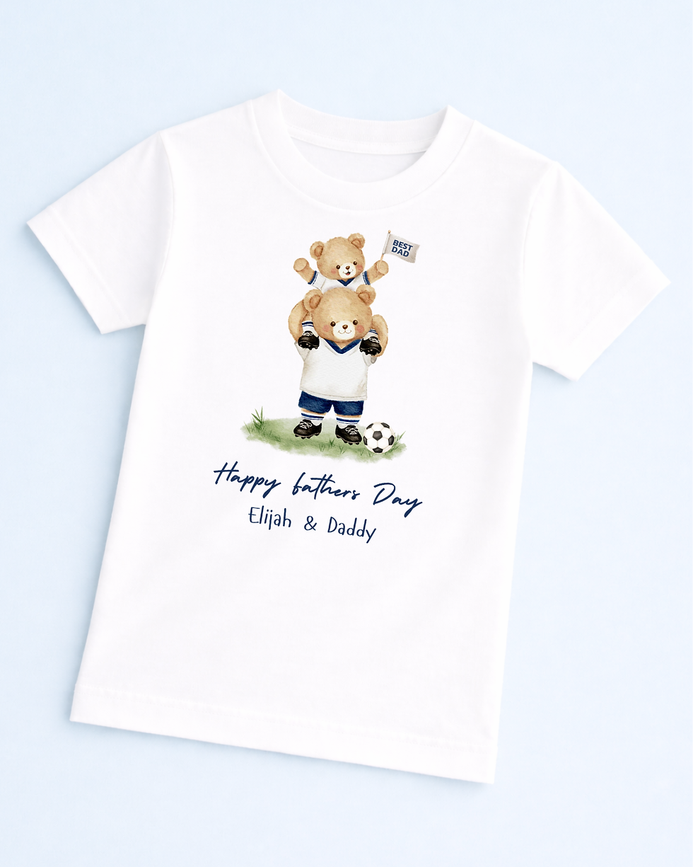 Thumbnail: Personalised Happy Fathers Day football tee