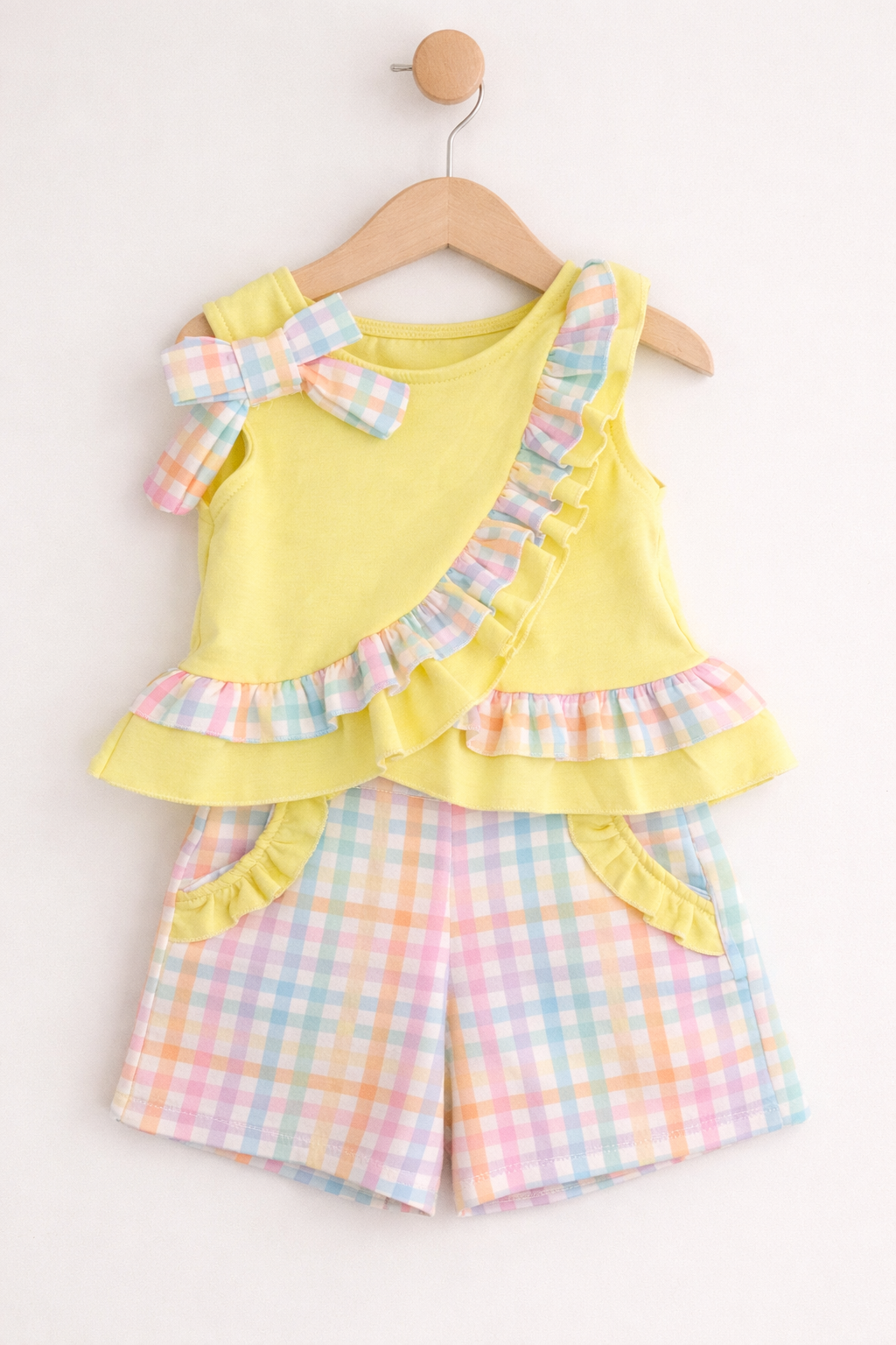Yellow Gingham Summer Set