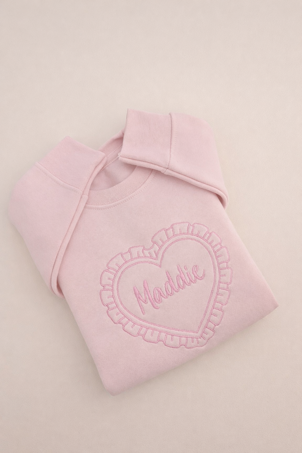 Embroidered Heart Cushion Sweater