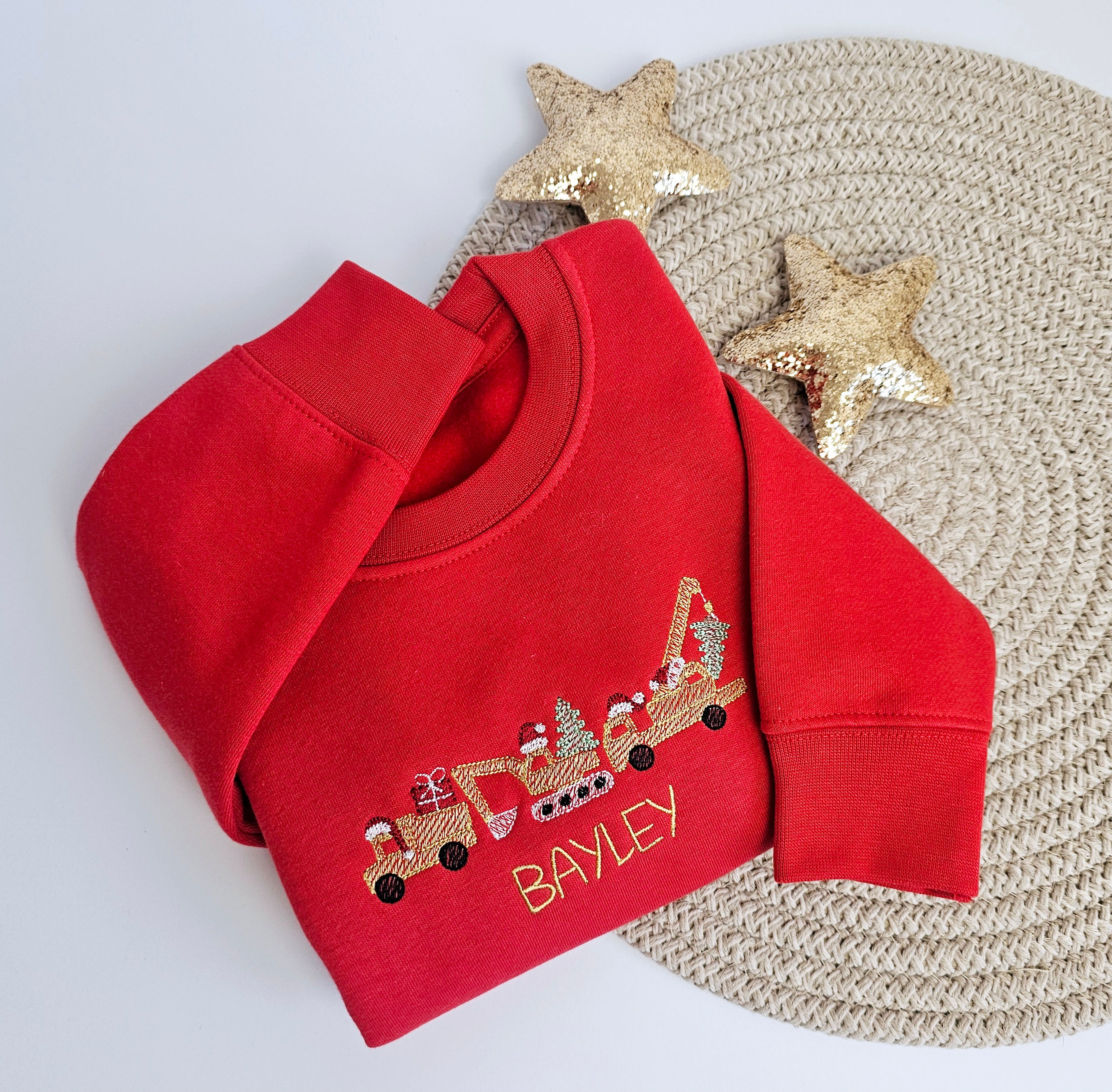 Children's Christmas construction sweater