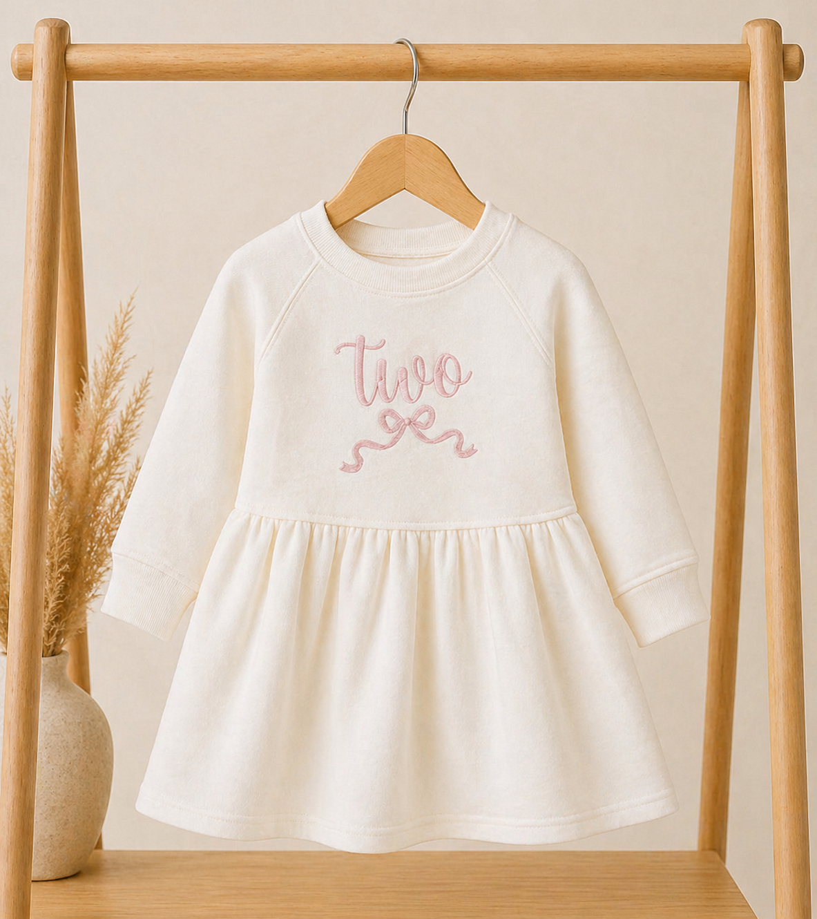 Embroidered birthday jumper dress