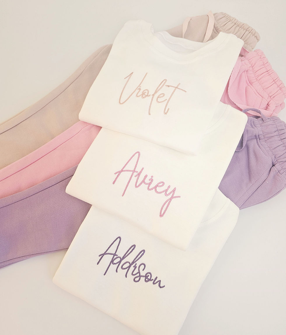 Thumbnail: Personalised children's jogger tracksuit set