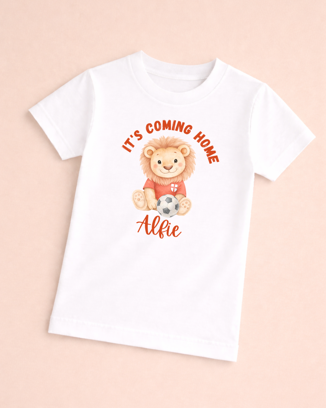 Personalised Boy Lion England Tee