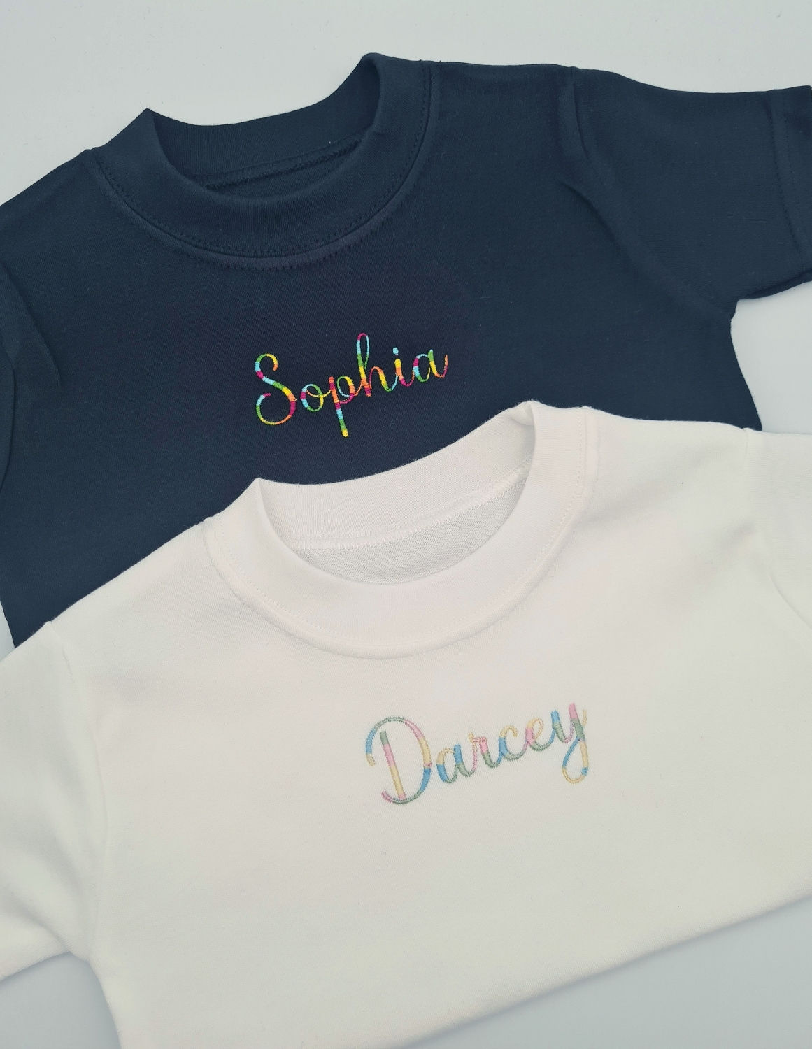 Rainbow embroidered tee
