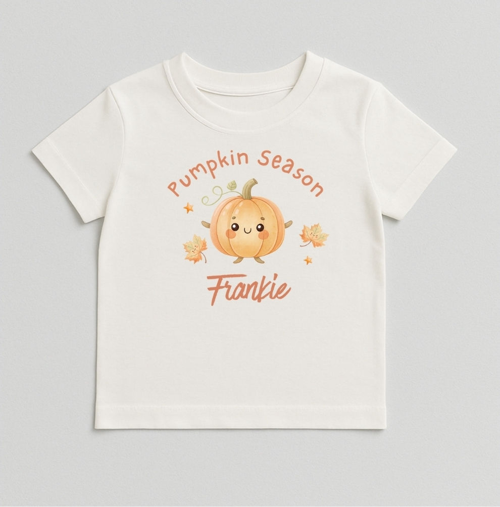Personalised pumpkin season tee