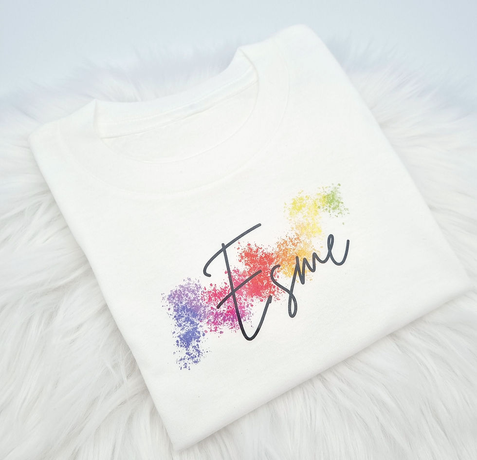 Thumbnail: Personalised Rainbow splash Tee
