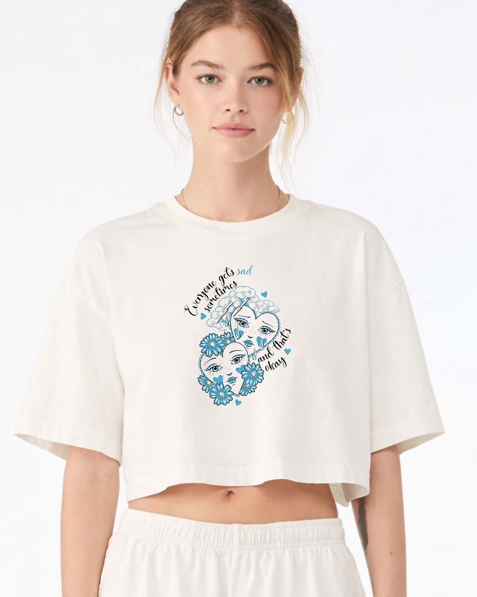 Thumbnail: Everyone gets sad sometimes...Cropped washed Top