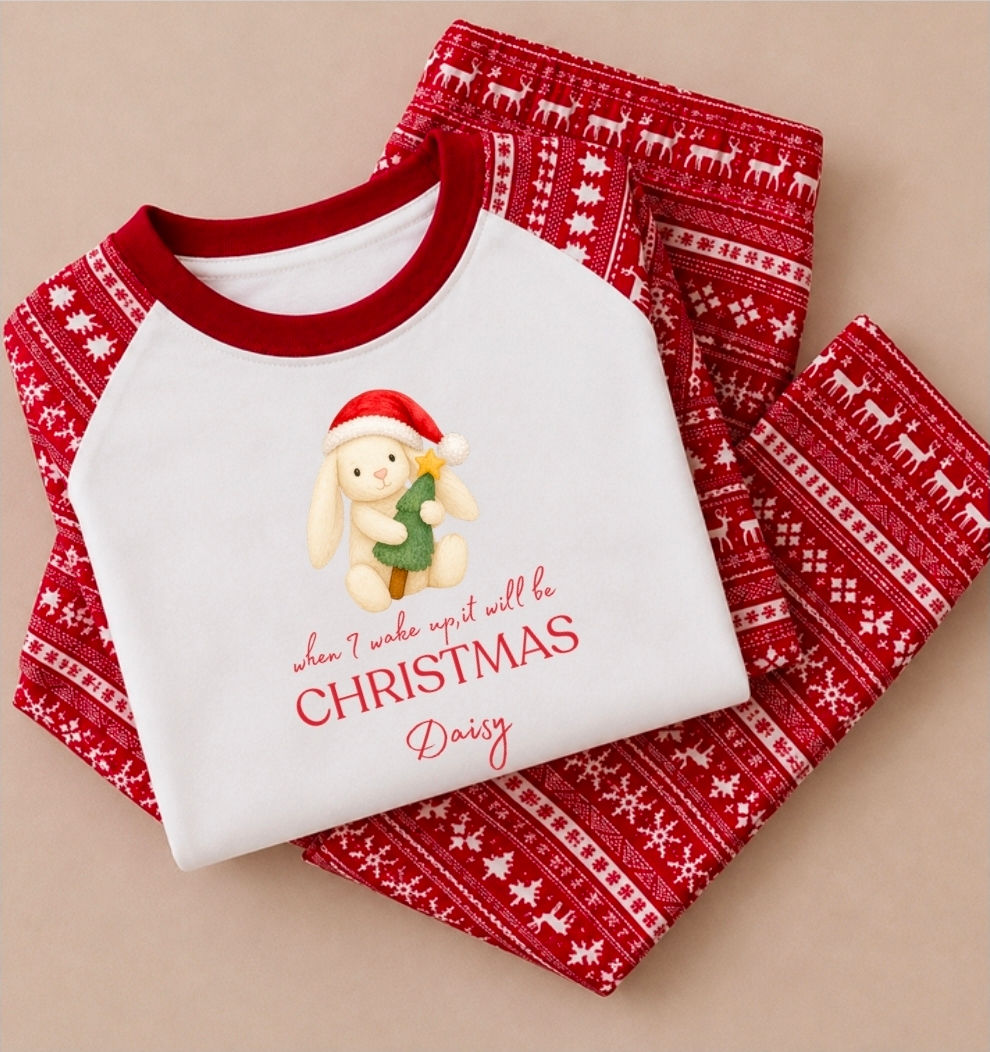 Jelly Bunny Personalised Christmas Pyjamas