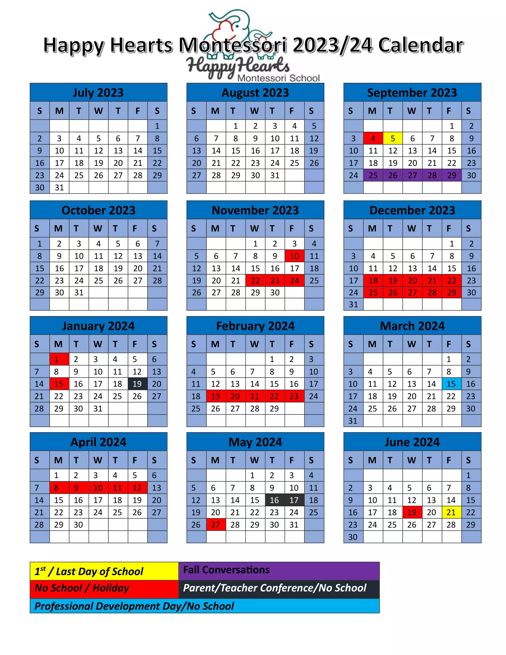 SCHOOL CALENDAR | HHMS
