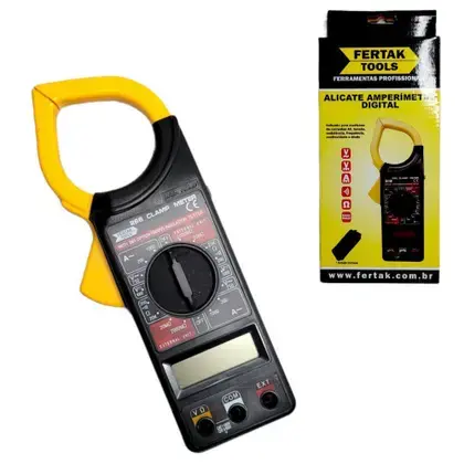 Miniatura: Alicate Amperímetro e Multímetro Digital Estojo Transporte - FERTAK RI 8221