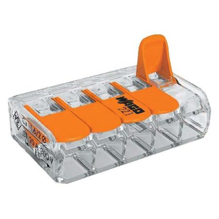 Conector Wago Automático Pentapolar 221-415 Transparente Wago.