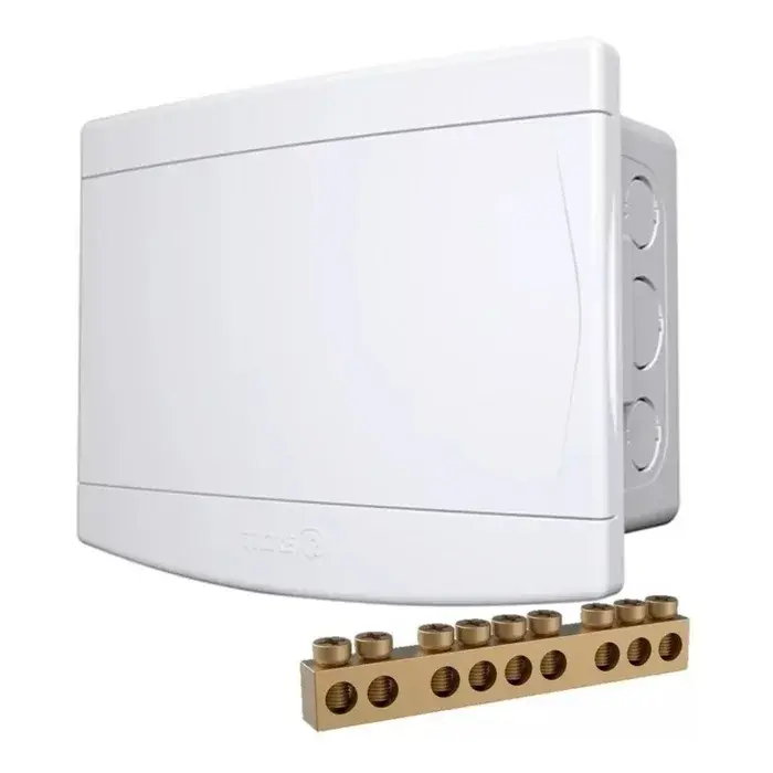 Quadro De Distribuição Embutir 6/8 Disjuntoresuntores Porta Branca Com Barramento Cb Tigre Em Lauro de Freitas Ba Rua Alt