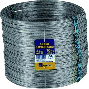 Arame Galvanizado Nº18 Bwg 18 Fio 1,24mm Liso 1kg 106 Metros