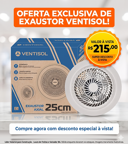 Exaustor Doméstico Ventisol 25cm Branco 127V em Lauro de Freitas e Salvador - BA
