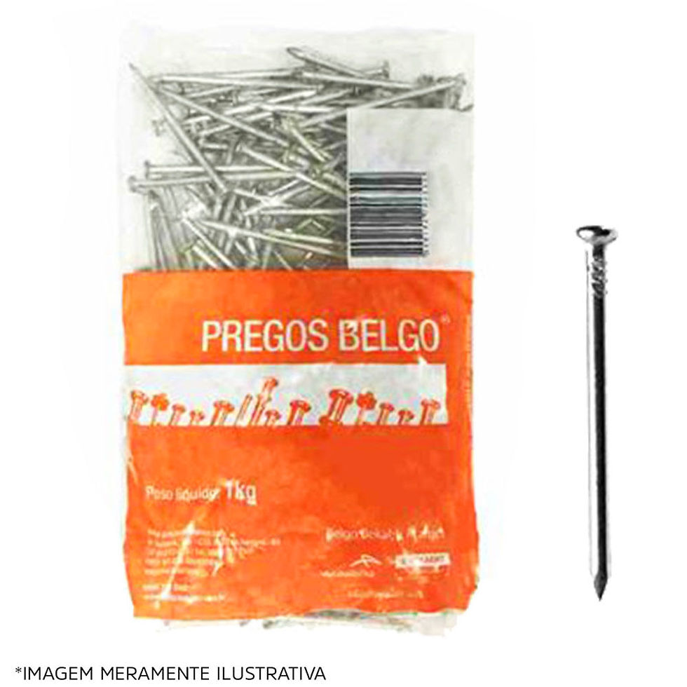 Prego de Aço 2.1/2x10 (18x27) com Cabeça 1KG Polido BELGO