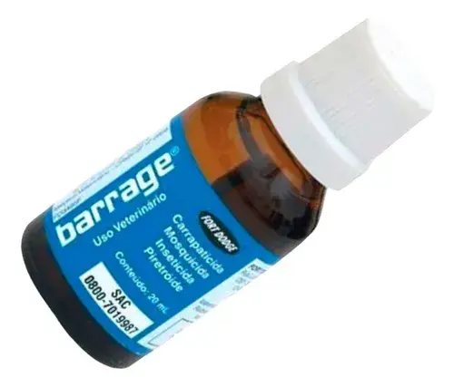 Barrage Zoetis Frasco 20ml Carrapaticida, Mosquicida, Sarna