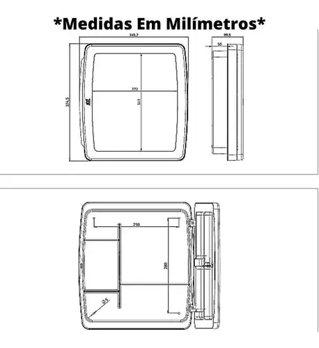 Miniatura: Armario Banheiro Plas.Herc Brco.37X34 -2650