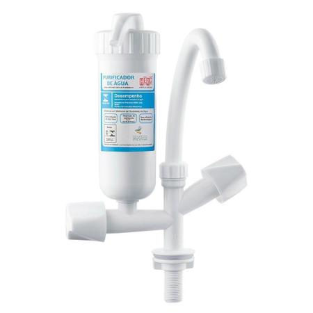 Miniatura: Torneira com Filtro de Água Herc Mesa 1/2P Branca Bica Móvel

