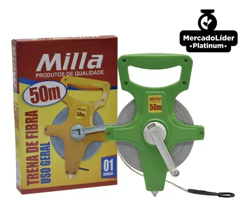 Trena Métrica De Fibra Profissional 50m Manivela Oferta
Imagem 1 de 5 de Trena M