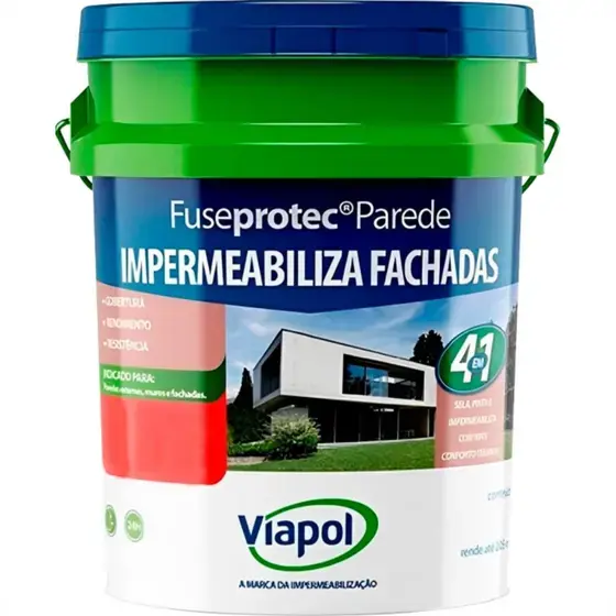 Resina Fuseprotec Parede Branco 18kg 14litros - ViapolResina Fuseprotec Parede Branco 18kg 14litros - Viapol Resina Fuseprote