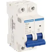 Disjuntor DIN Bipolar 415V 20A Tipo C - Tramontina