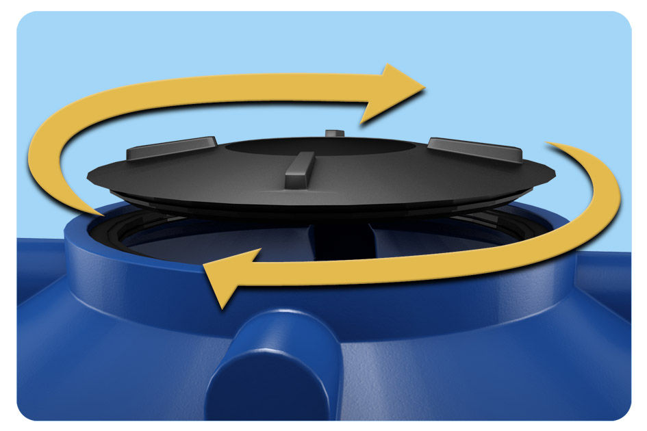 Miniatura: Tanque Polietileno 20.000 Litros Tampa Rosca Azul Fortlev – Direto da Fábrica